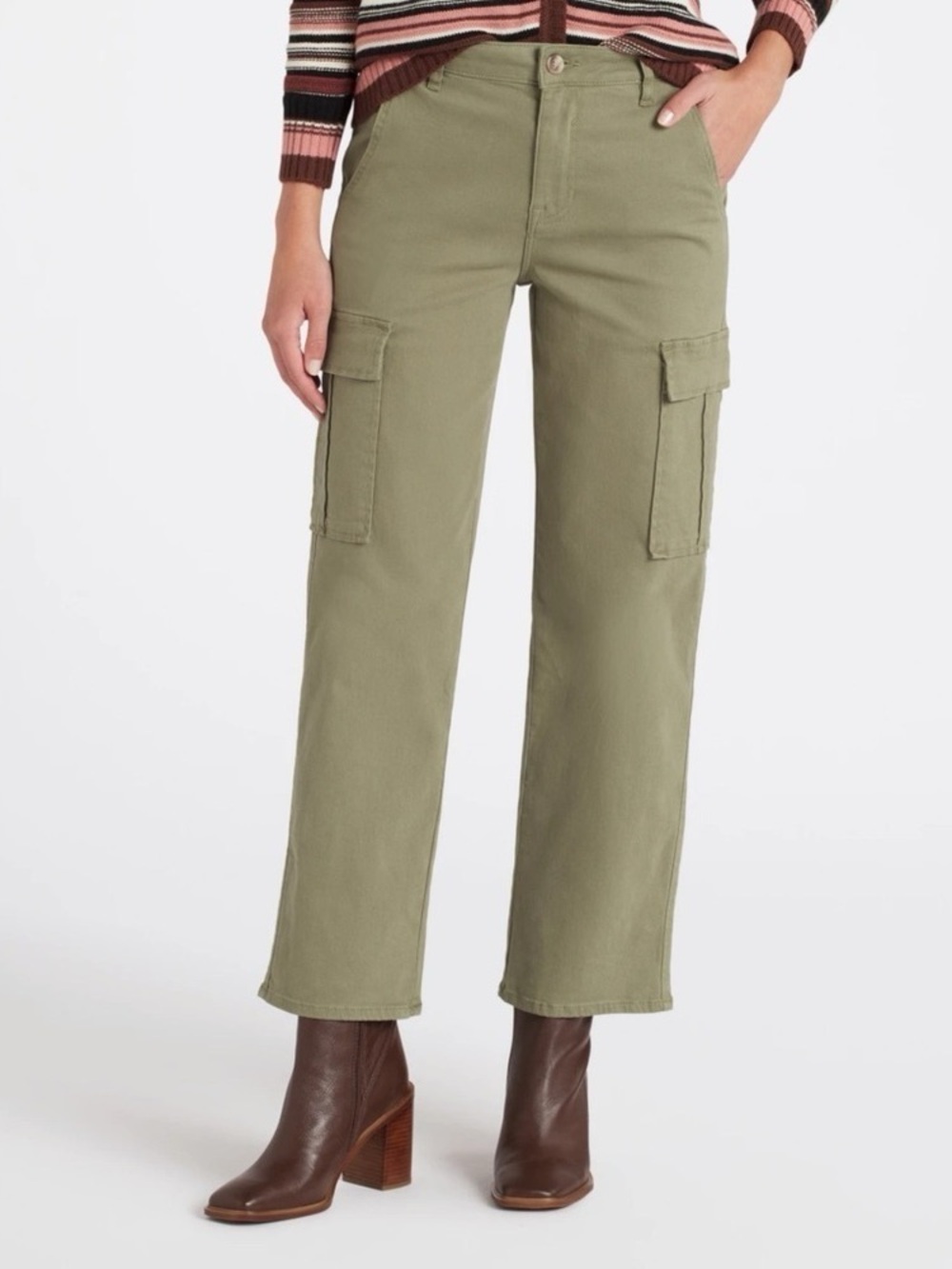 Vigoss Veronica High Rise Cargo Straight Pants, 2